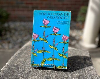 超希少 1876年 アンティーク WILD FLOWERS 手彩色 大型本 Vintage Paperback Book, 