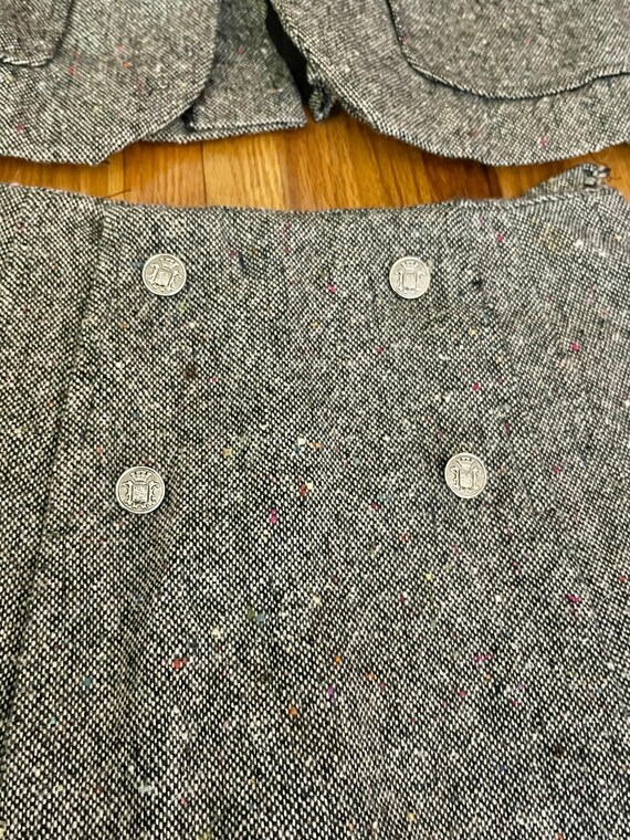 1960s vintage handmade flecked wool tweed vest an… - image 4