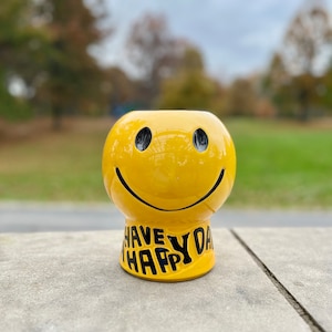 Mccoy Smiley Face Cookie Jar - Etsy Mccoy Smiley Face Cookie Jar - Etsy