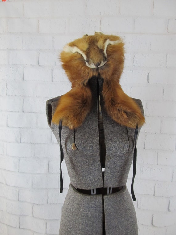 Vintage Red Fox Fur Hat, Real Fur Hat, Davy Crockett, Fox Vintage Red Fox Fur Hat, Real Fur Hat, Davy Crockett, Fox