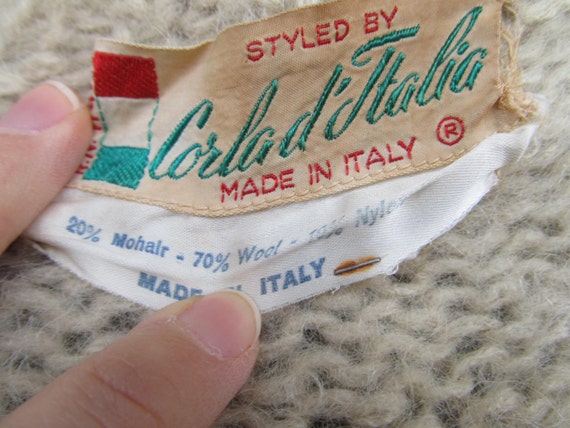 1960s vintage women's sweater, mohair & wool blen… - image 5