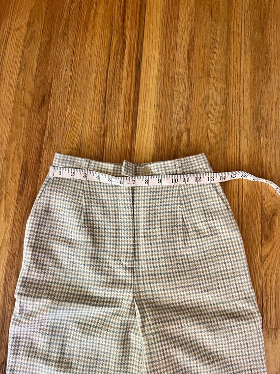 Vintage Pendleton soft wool calico houndstooth pa… - image 7