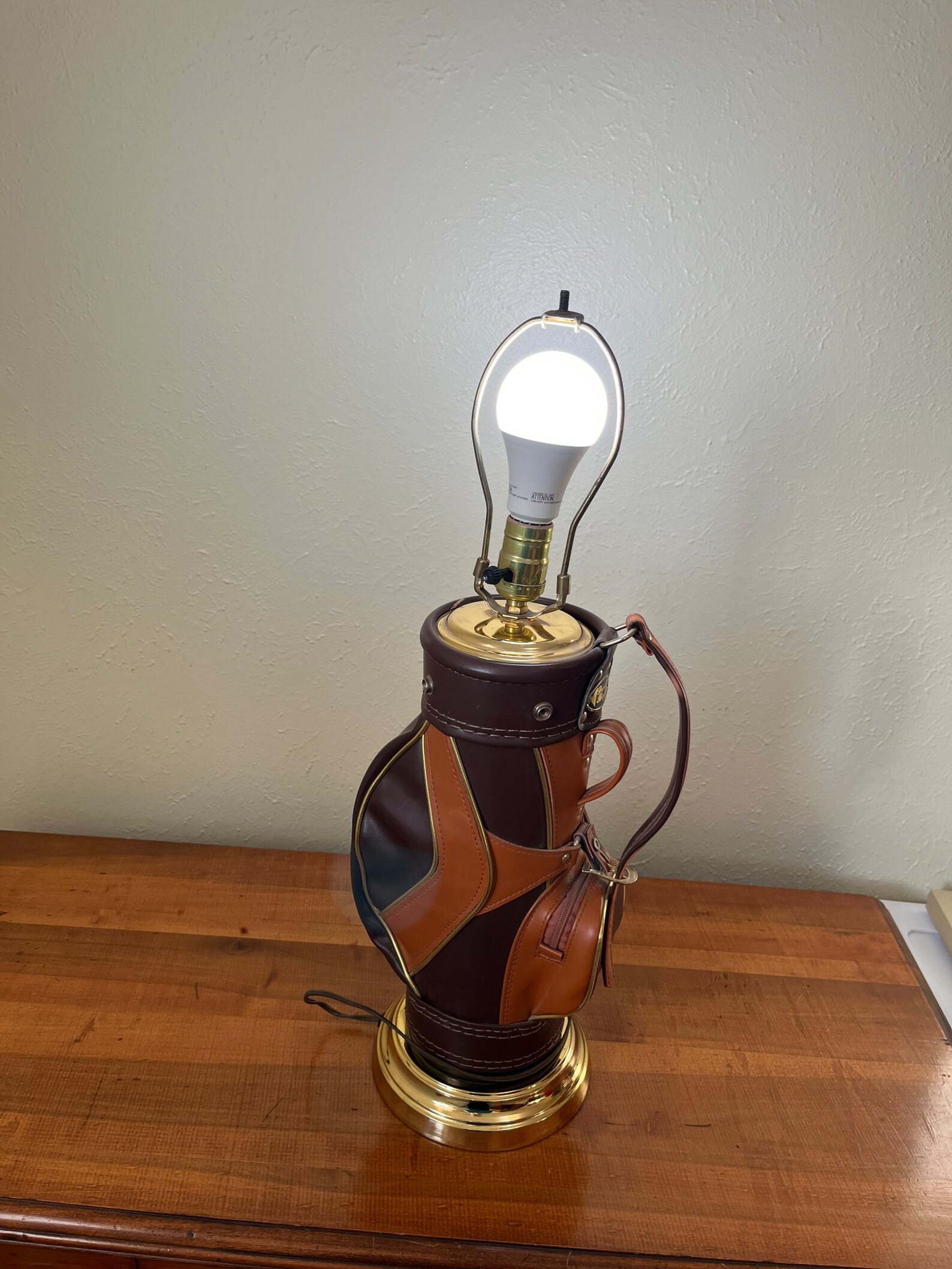 Vintage 1970s Dura Golf Bag Lamp Golf Umbrella Lamp Etsy