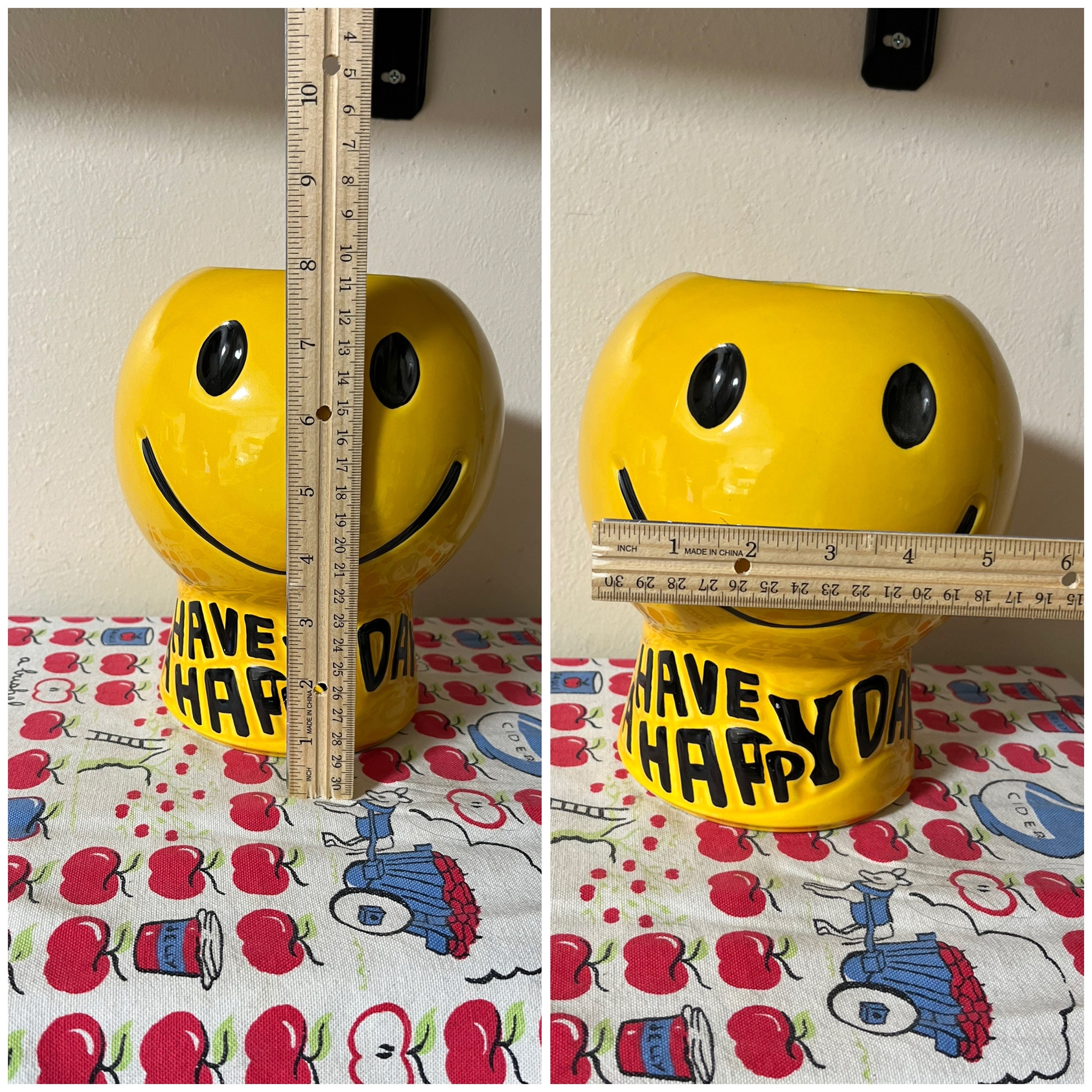 Vintage 1970s Mccoy Happy Day Smiley Face Planter - Etsy