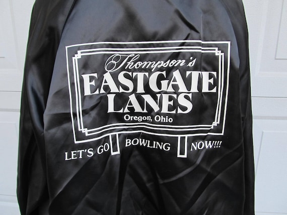1970s Black bowling Jacket Eastgate lanes, black … - image 5
