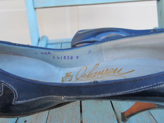 1970s rockabilly blue flame shoes, sz 8 AAA - image 5