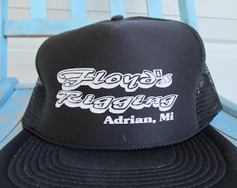 Vintage trucker hat, Floyd's Rigging, Michigan hat, vintage snapback hat