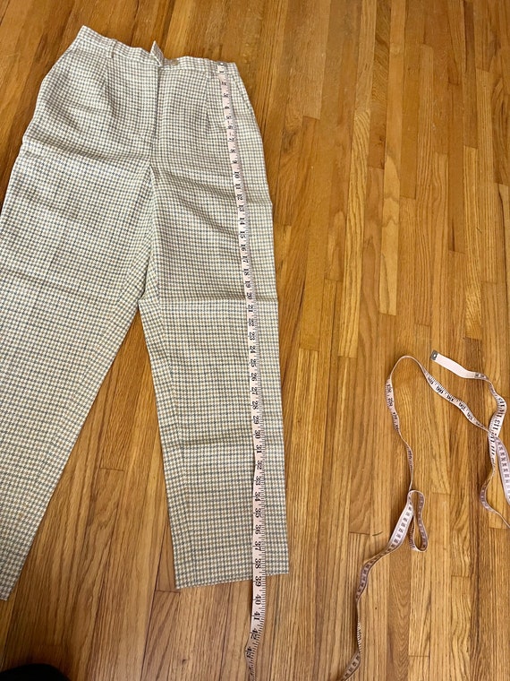 Vintage Pendleton soft wool calico houndstooth pa… - image 9