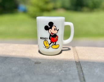 Vintage Disney Mickey Mouse glass mug, Pepsi collector series