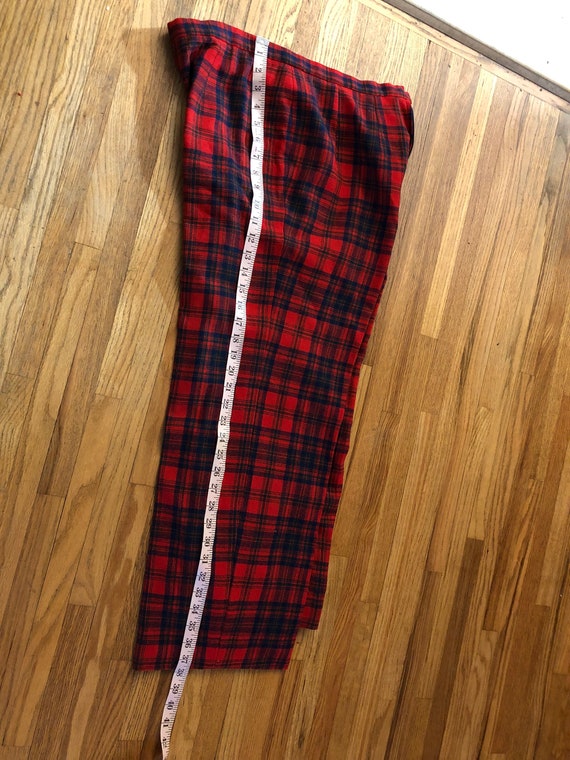 1970s vintage Pendleton Christmas plaid wool pant… - image 9