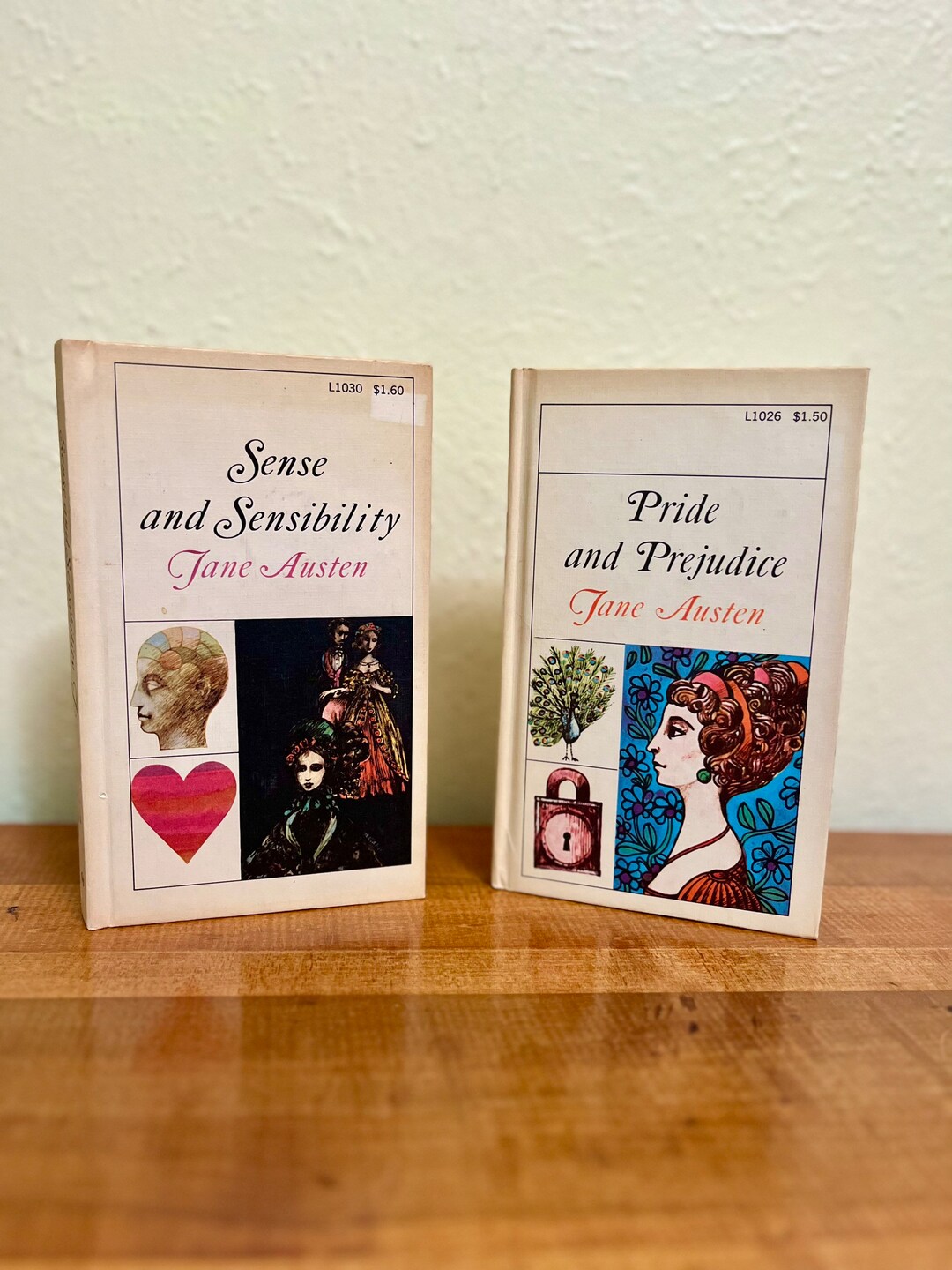 Vintage Hardcover Book Set, Jane Austen Set, sense and Sensibility and pride and Prejudice Etsy
