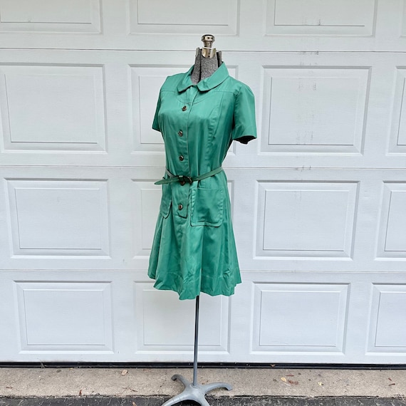 1960s/70s Girl Scout uniform with leather Girl Sco