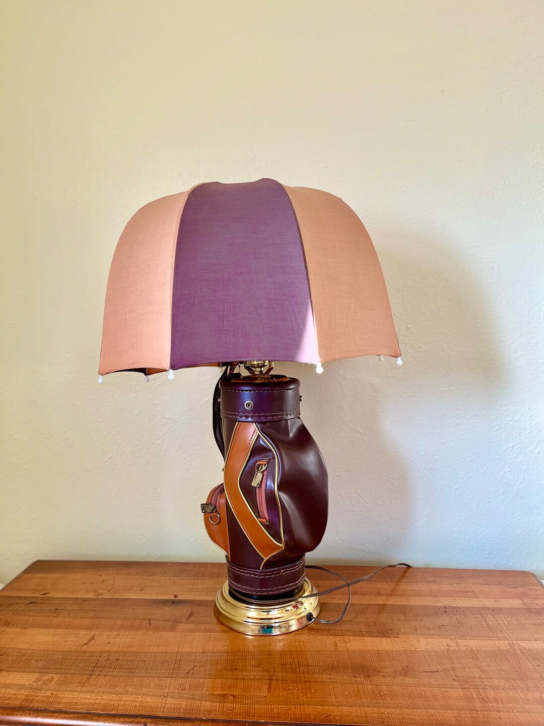 Vintage 1970s Dura Golf Bag Lamp, Golf Umbrella Lamp Etsy