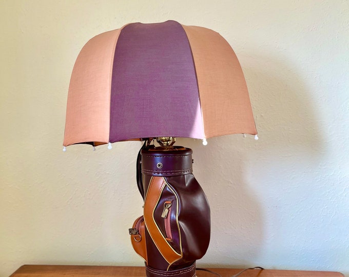 Vintage 1970s Dura Golf Bag Lamp, Golf Umbrella Lamp Etsy