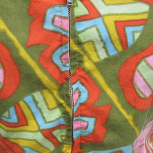 1960s Lily Pultizer-esque psychedelic women's shift dress, small, medium image 5