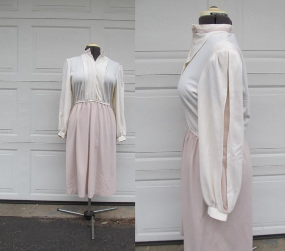 1980s Victorian secretary dress with incredible s… - image 1