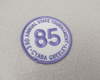 1985 vintage bowling patch, annual state tournament