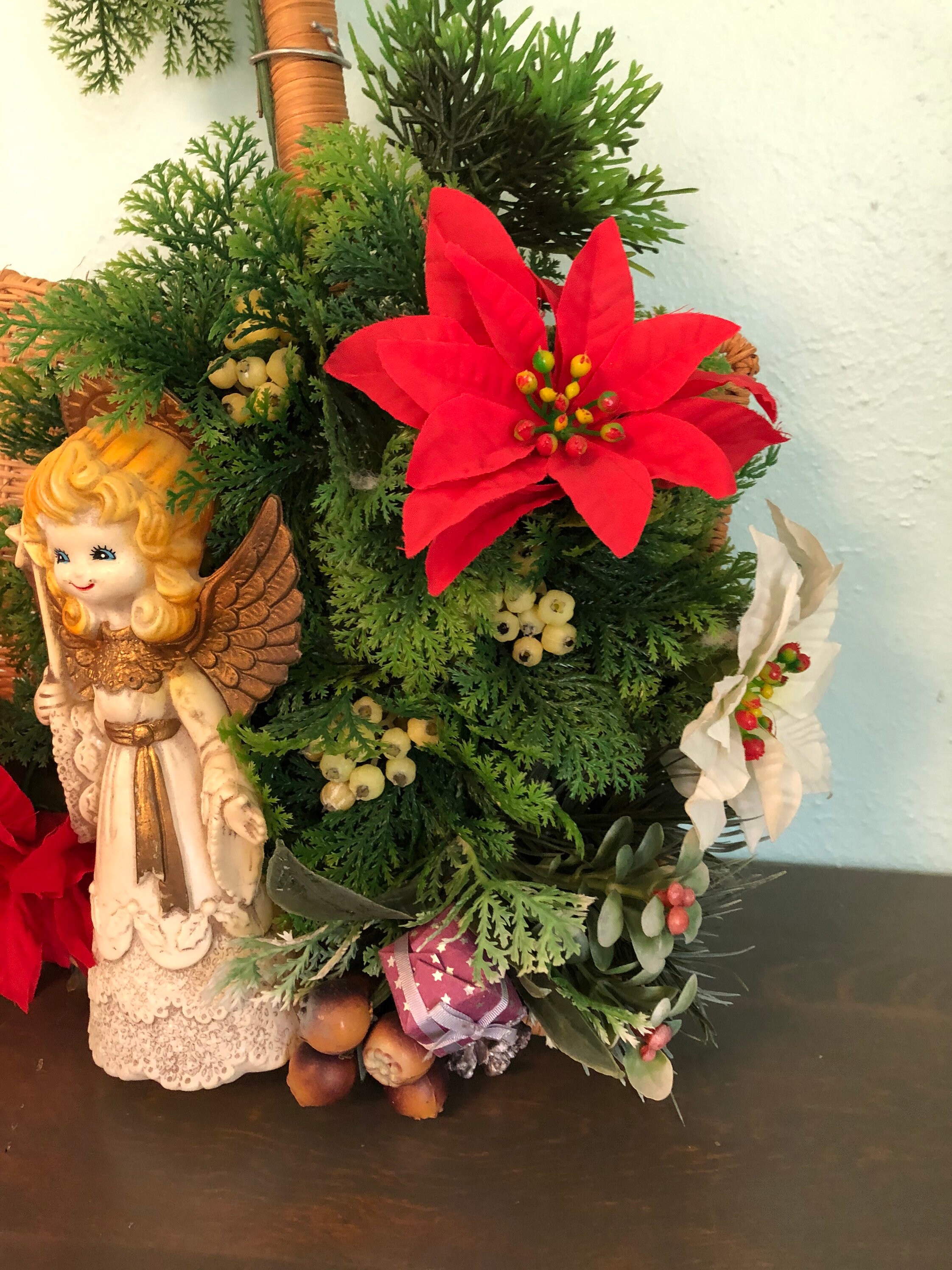 Vintage kitschige Weihnachten Engel Dekoration Wandbehang  Etsy