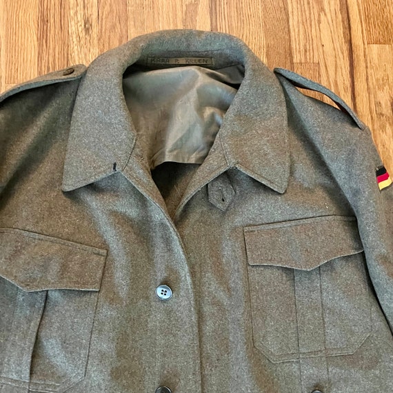 Vintage wool army jacket field jacket medium weig… - image 3