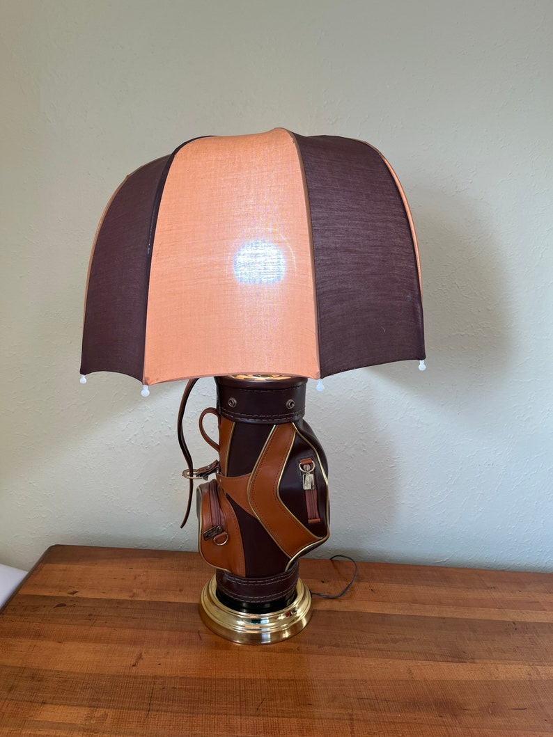 Vintage 1970s Dura Golf Bag Lamp Golf Umbrella Lamp Etsy