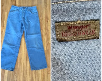 Vintage 1970s men's Wrangler Rugged Wear jeans, 34 x 27