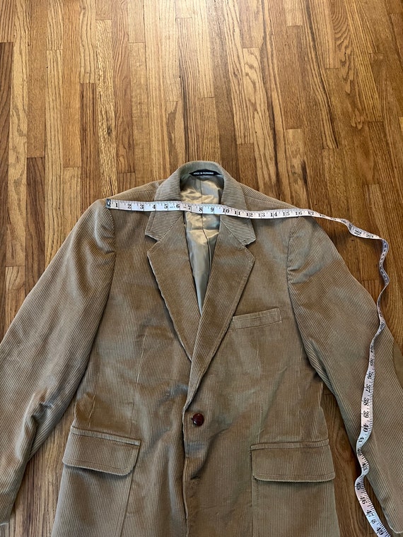 Vintage men's corduroy blazer with suede elbow pa… - image 8