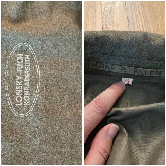 Vintage wool army jacket field jacket medium weig… - image 7