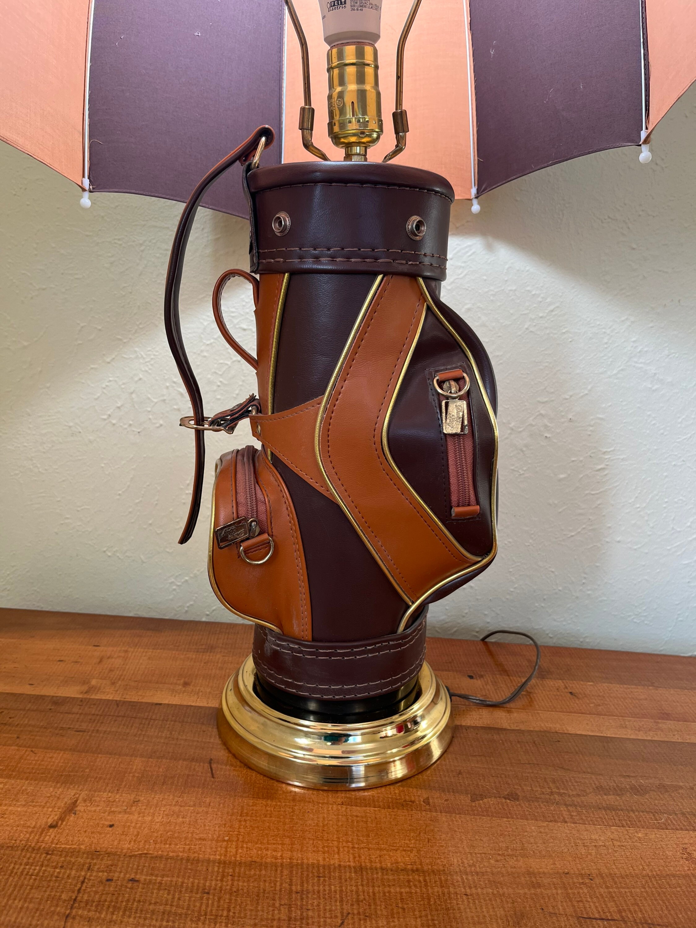 Vintage 1970s Dura Golf Bag Lamp, Golf Umbrella Lamp Etsy