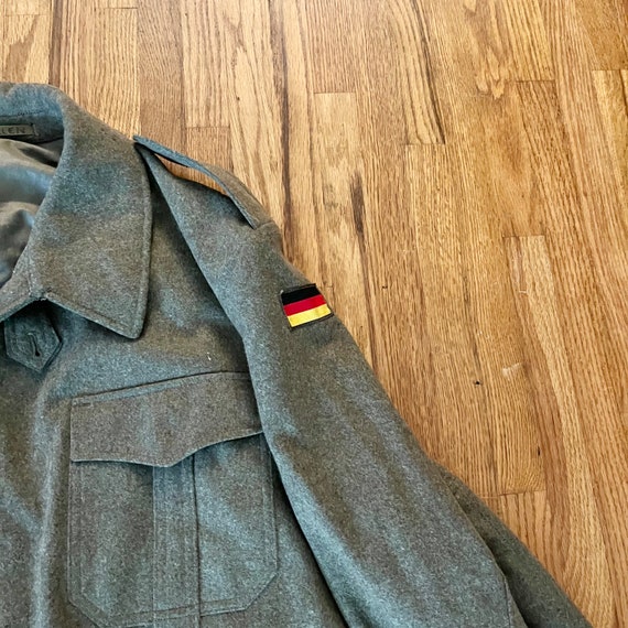 Vintage wool army jacket field jacket medium weig… - image 2