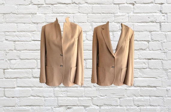 1970s womens vintage lightweight blazer, light academia, S