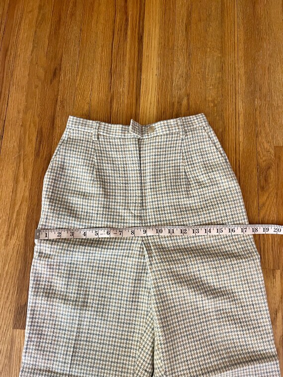 Vintage Pendleton soft wool calico houndstooth pa… - image 8