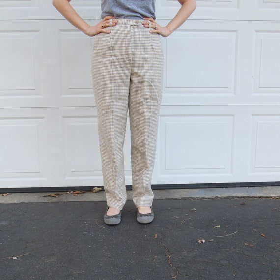 Vintage Pendleton soft wool calico houndstooth pa… - image 2