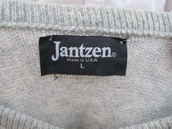 1970s Jantzen men's large sweater vest, heather g… - image 6