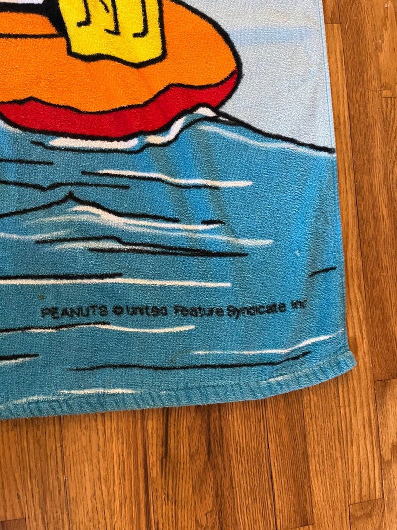 Vintage Snoopy Towel, Joe the Cool Etsy