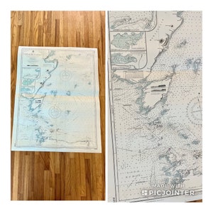1964 vintage ORIGINAL Karte von Georgian Bay Kanada, Cape Hurd bis Gull Island