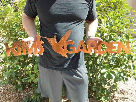 Items similar to Custom Garden Sign, Personalized Garden Sign, Metal