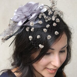 Pink Fascinator attached with clip image 3