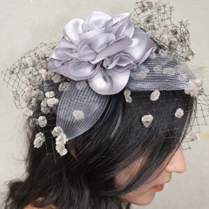 Pink Fascinator attached with clip image 4