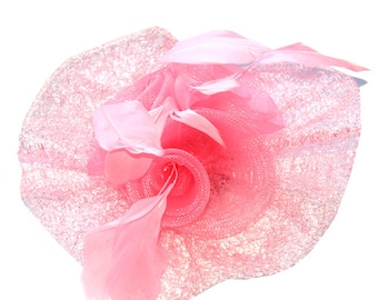 Pink Fascinator attached with clip