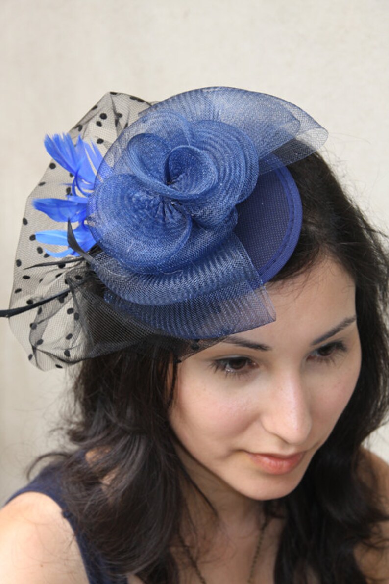 Orange Fascinator With Pear Shape Base Attached With Two Clips Etsy