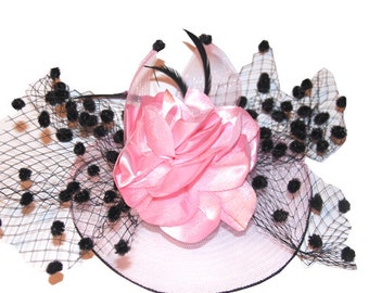 Pink Fascinator attached with clip