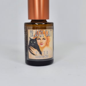 BLACK CAT || Animalic Leather & Musk with Civet, Earthy, Spicy Notes || Roll-On Oil Perfume