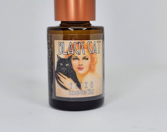 BLACK CAT || Animalic Leather & Musk with Civet, Earthy, Spicy Notes || Roll-On Oil Perfume
