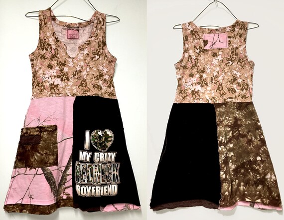 pink camo t shirt dress