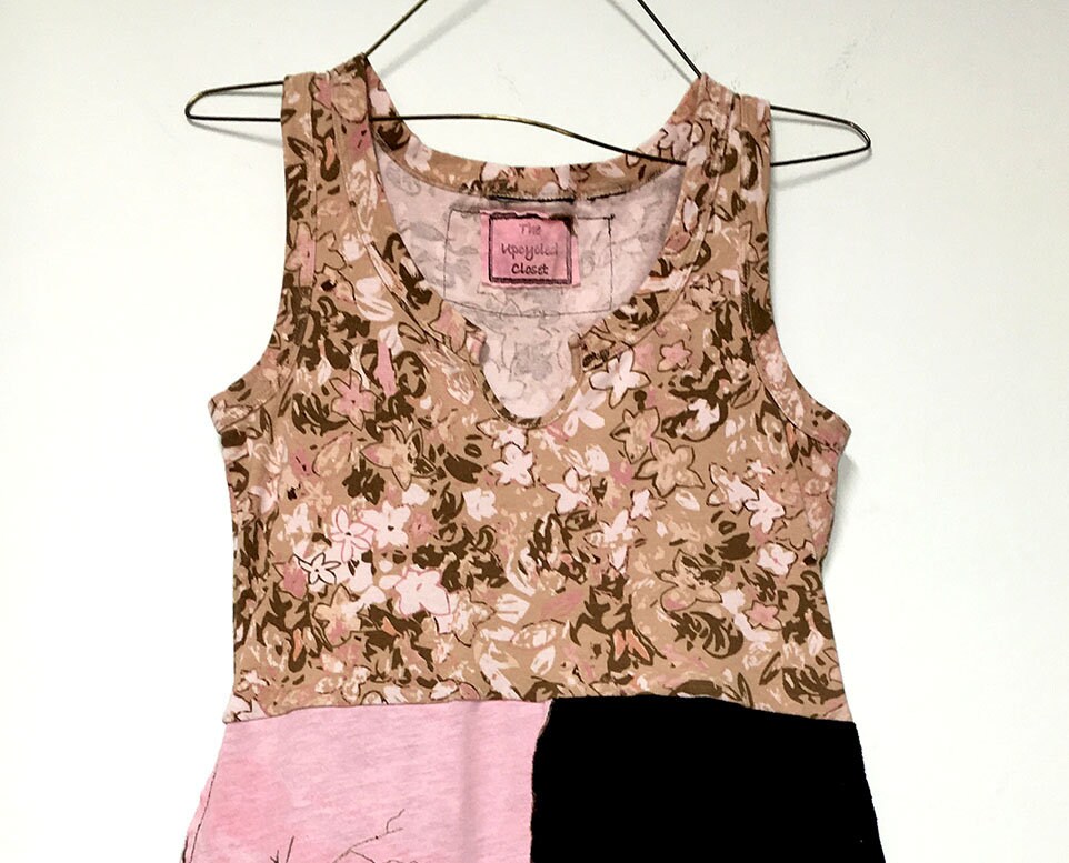 Pink Camo Tshirt Tunic Dress Upcycled Clothing Etsy