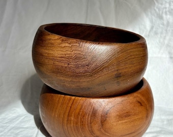 VTG Teak Bowls Small Set of 2
