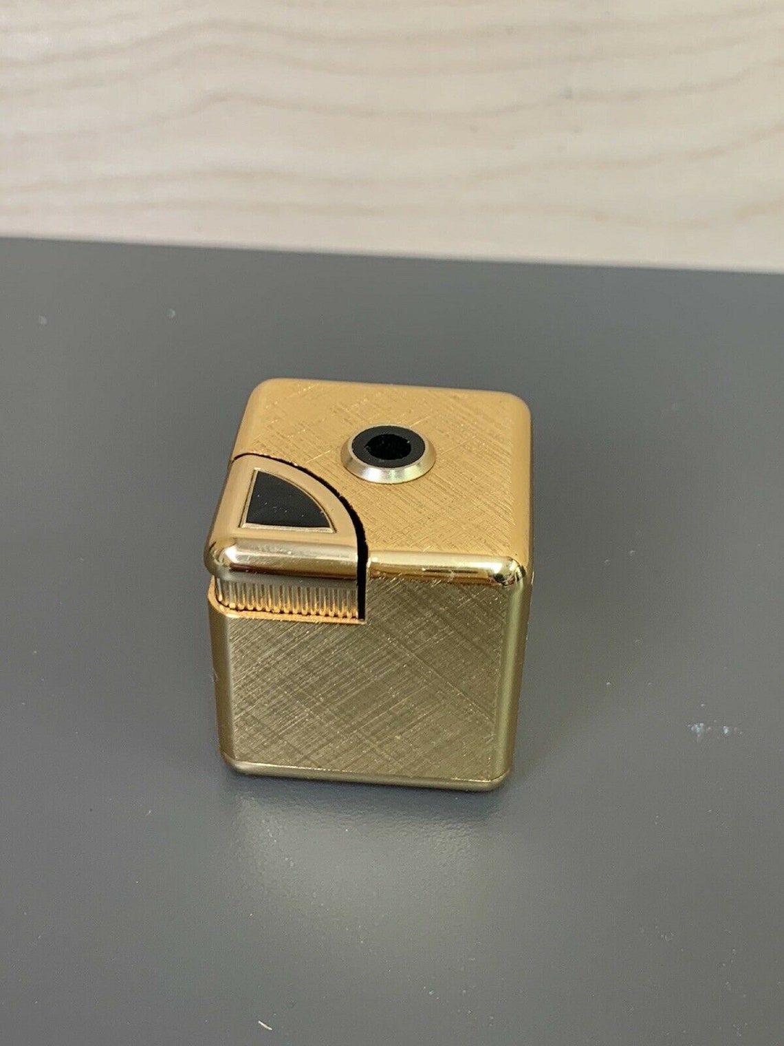 Vintage Royal BOB Cube Square Lighter / Briquet Gold Tone Etsy