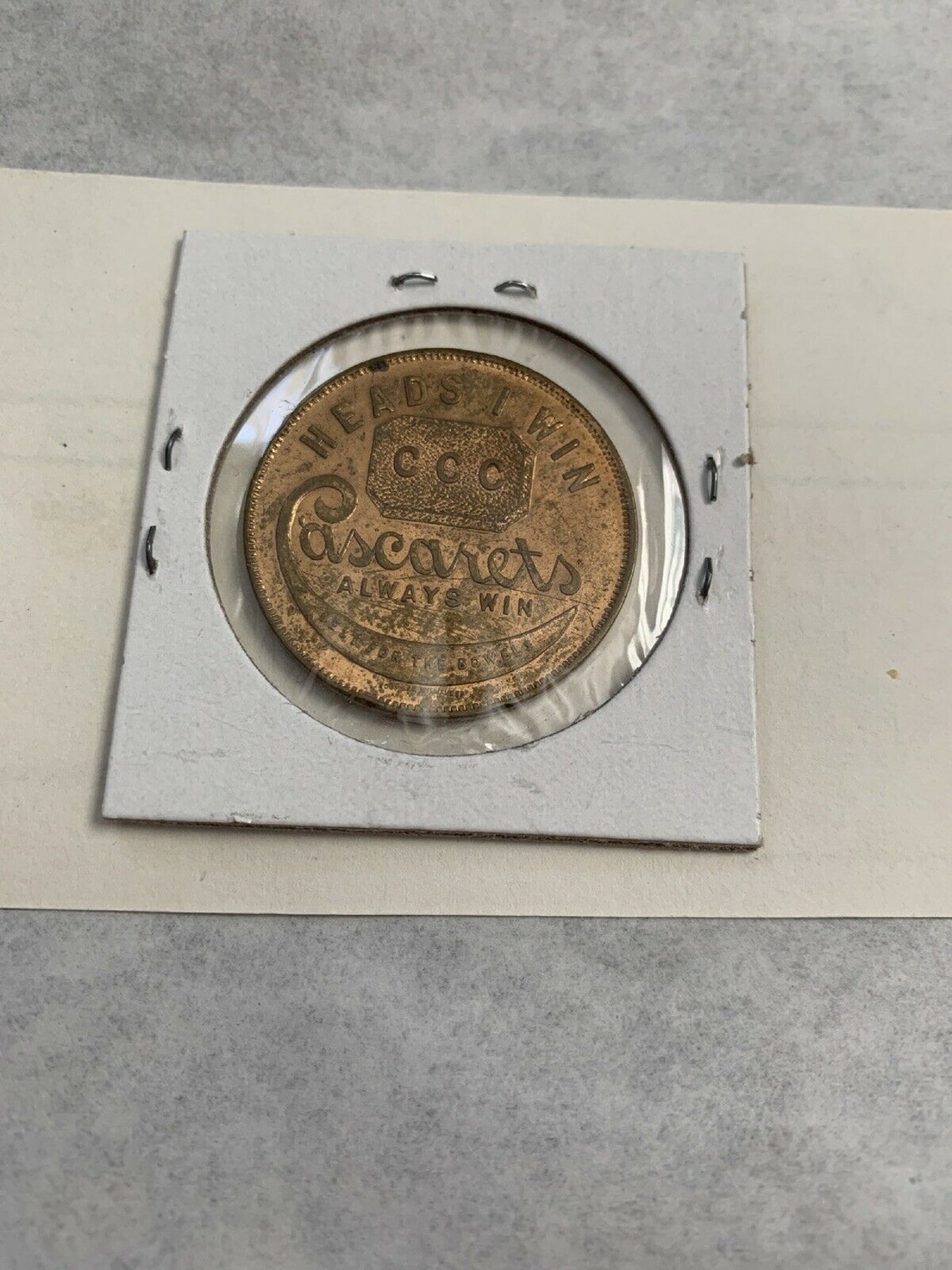 Cascarets Heads I Win Tails You Lose Token Coin Etsy