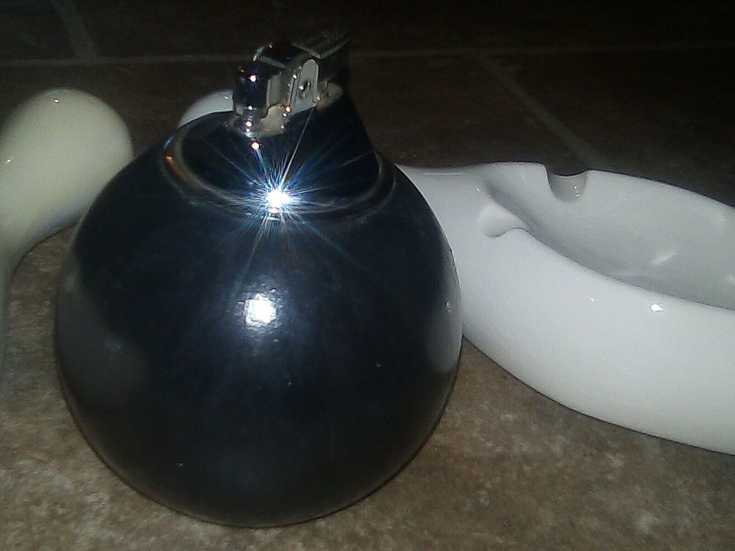 Vintage Ceramic Table Lighter Bowling Ball & 2 Ashtrays Bar Etsy