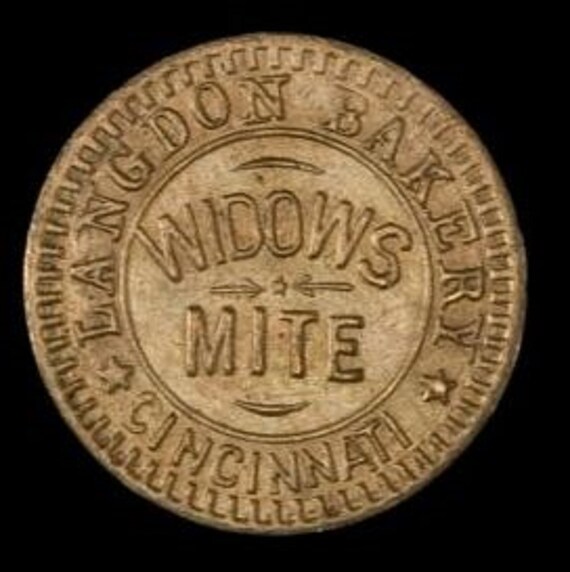 1884 Widows Mite Lords Prayer Langdon Bakery Cincinnati Oh Small Token